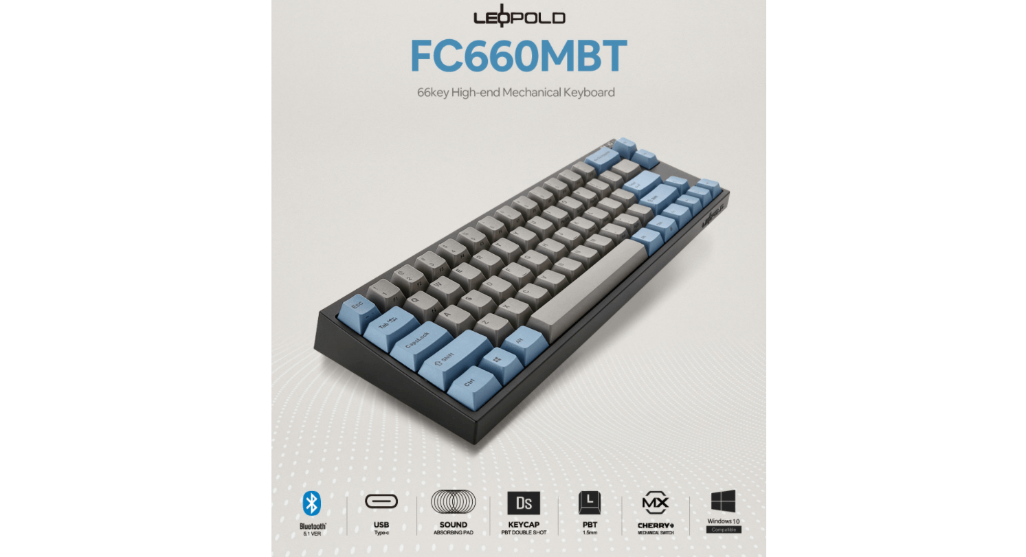 Giới thiệu Bàn phím cơ không dây Leopold FC660MPD BT Blue sw (USB/Bluetooth/Blue Grey)